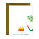 Fiery Flying Dragons Birthday Card