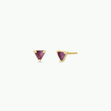 Mini Energy Gem Earrings - Amethyst / Gold