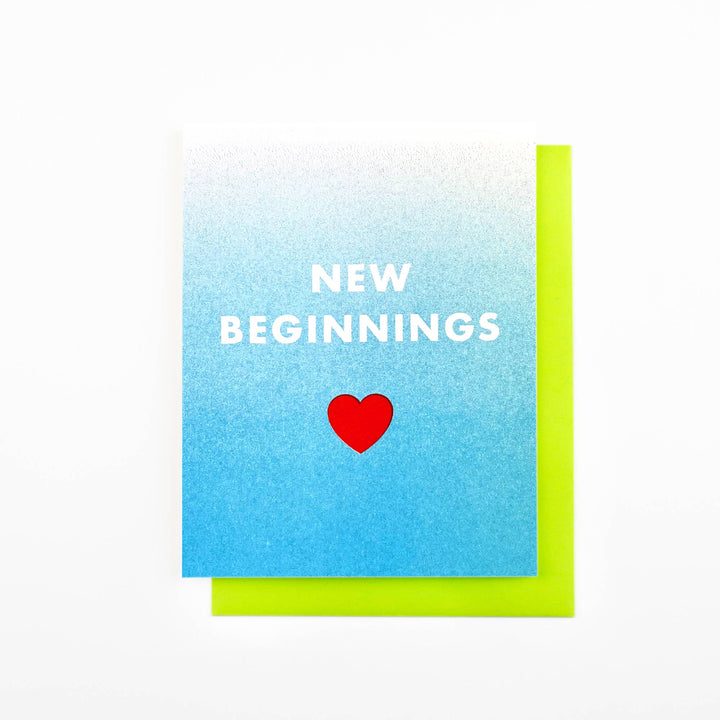 "New Beginnings" Risograph Greeting Card