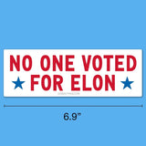 No One Voted for Elon Car Magnet