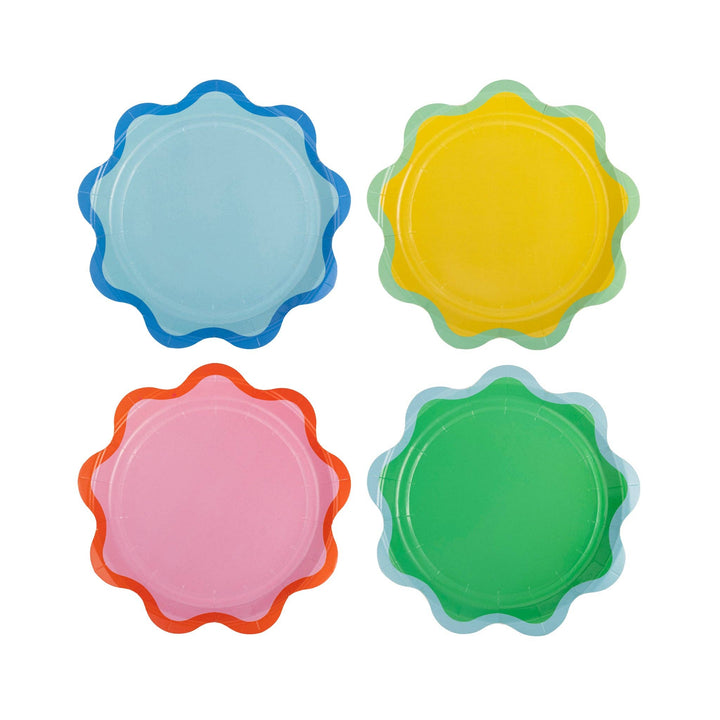 Ric Rac Edge Colorful Dessert Plates