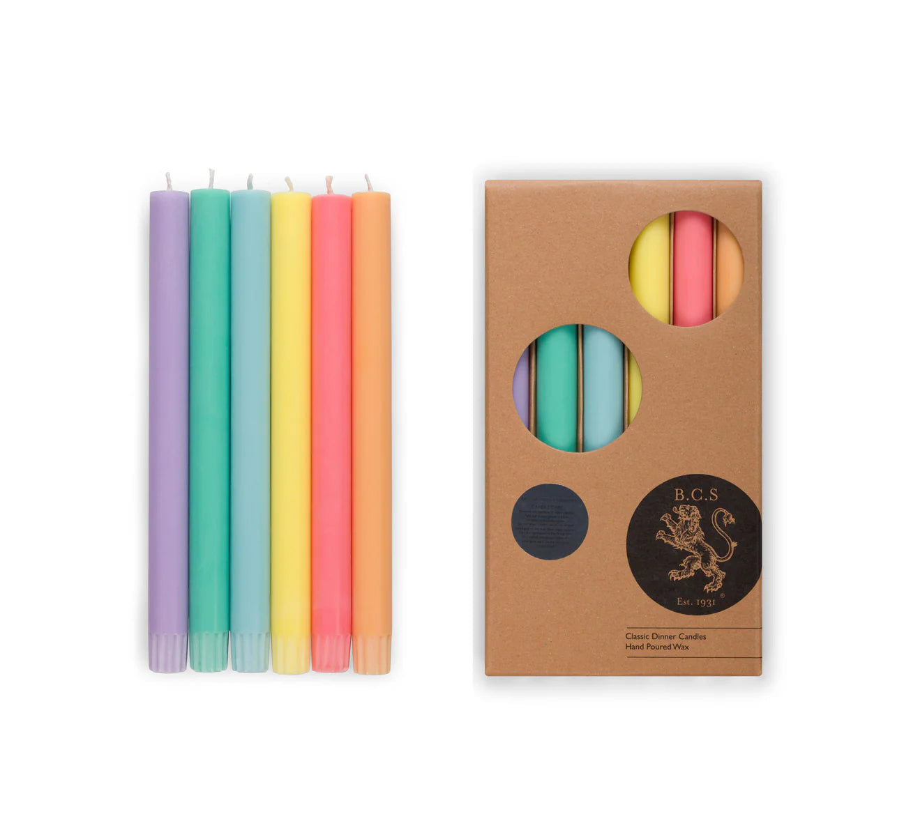 British Colour Standard Taper Candle Set - *Multiple Styles