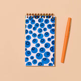 Blueberries Letterpress Spiral Pocket Size Notebook