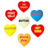Heart Shaped Sticker - Hot Dogs