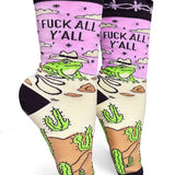 Groovy Things Co. Women's Crew Socks Fuck All Y'all