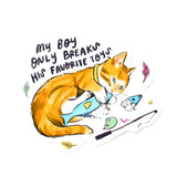 My Cat Only Breaks His Favorite Toys - Sticker