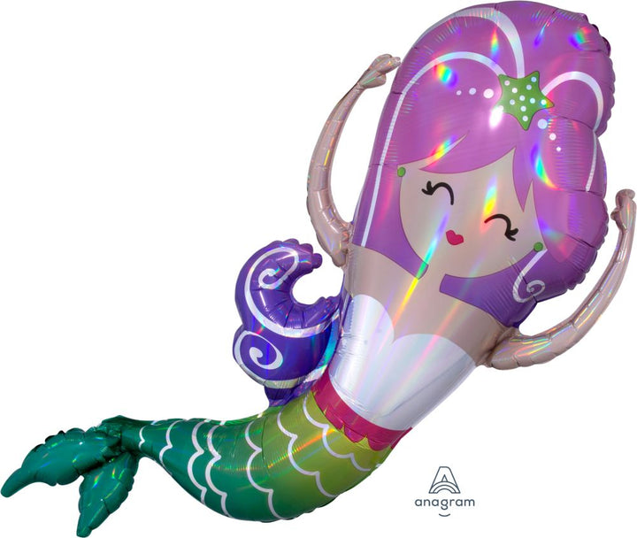 Holographic Mermaid Shape Balloon