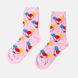 Yellow Owl Small Crew Socks - Balloons