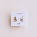 Sun Ray - Fire Opal / Gold Earrings