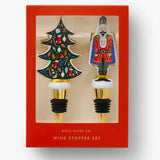 Nutcracker Porcelain Wine Stopper Set