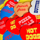 Heart Shaped Sticker - Hot Dogs