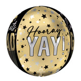 16" Congrats Grad Stripes & Stars Orz Balloon