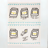 Blue Q Screenprinted Dish Towel 'Hot Buns Are Ready'