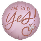 17" Blush Pink Future Mrs/She Said Yes Balloon