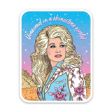 Dolly 'Diamond in a Rhinestone World' Die Cut Sticker