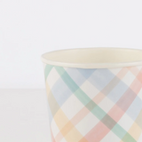 Meri Meri Plaid Pattern Cups