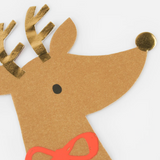 Meri Meri Christmas Reindeer with Red Bow Napkins