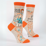 Blue Q Women's Crew Sock 'My Cat is Cool as F*ck'