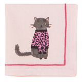 Set of 4 Feline Fine Cat Cocktail Napkins