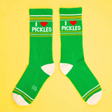 Gumball Poodle Gym Socks 'I ❤️ Pickles'