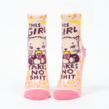 Blue Q Women's Ankle Socks 'This Girl Takes No Shit'