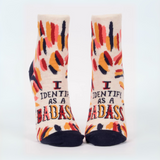 Blue Q Women's Ankle Sock 'I Identify As A Badass'