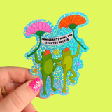 Immigrants Make Our Country Better Glitter Sticker