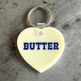 'Butter' Heart-Shaped Keychain