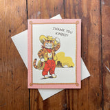 Kindly Cowboy Cat Thank You Card