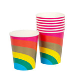 Rainbow Paper Cups - 8 Pack