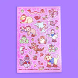 Cowboy Critters Cute Sticker Sheet