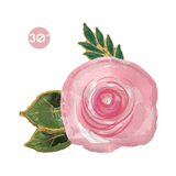 30" Watercolor Pink Floral Foil Balloon