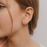 Mini Energy Gem Earrings - Rose Quartz / Gold