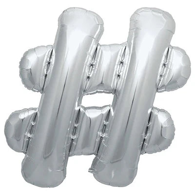 34" Jumbo Silver Foil Letter Balloon