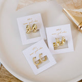 Gold Hoop Earrings - Wide