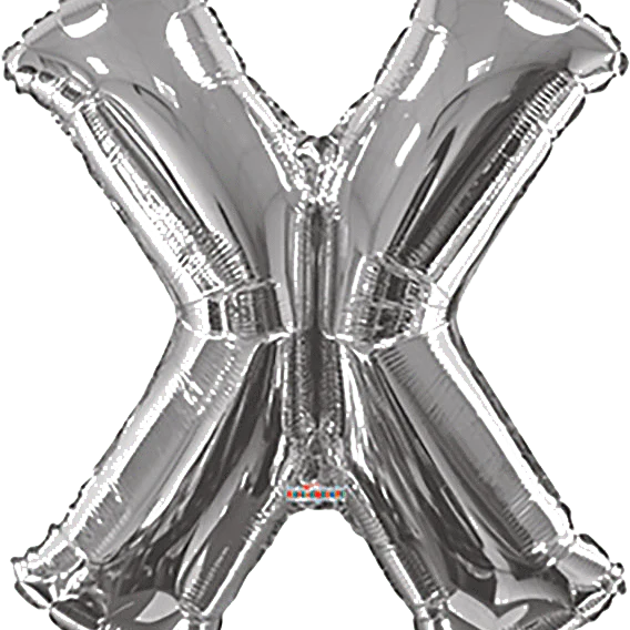34" Jumbo Silver Foil Letter Balloon