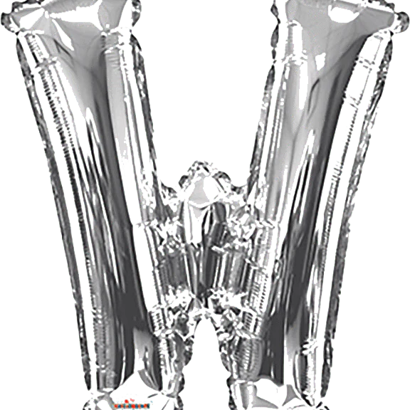 34" Jumbo Silver Foil Letter Balloon