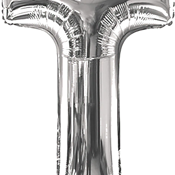 34" Jumbo Silver Foil Letter Balloon