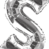 34" Jumbo Silver Foil Letter Balloon