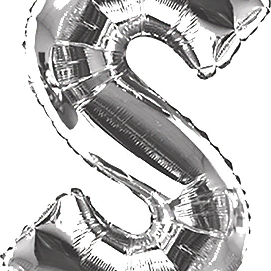 34" Jumbo Silver Foil Letter Balloon