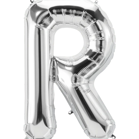 34" Jumbo Silver Foil Letter Balloon