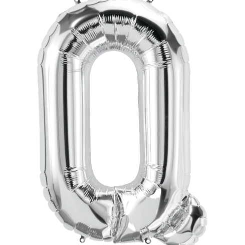 34" Jumbo Silver Foil Letter Balloon