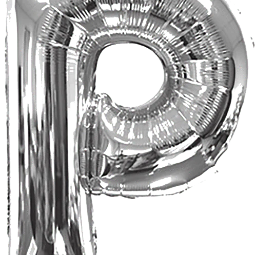 34" Jumbo Silver Foil Letter Balloon