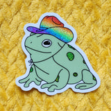 Gay Cowboy Frog Sticker