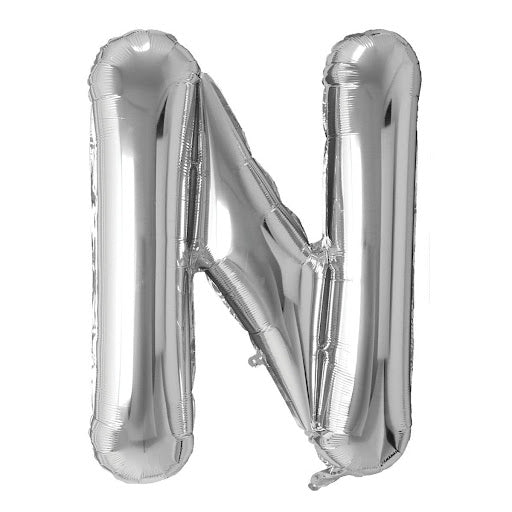 34" Jumbo Silver Foil Letter Balloon