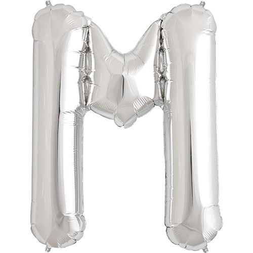 34" Jumbo Silver Foil Letter Balloon