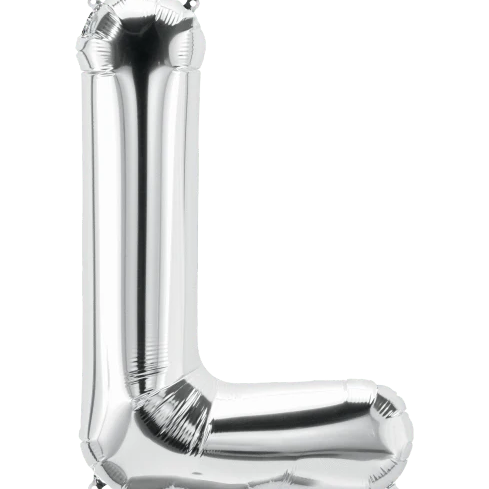 34" Jumbo Silver Foil Letter Balloon