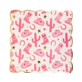 Cowgirl Pink Boot Western Paper Plates