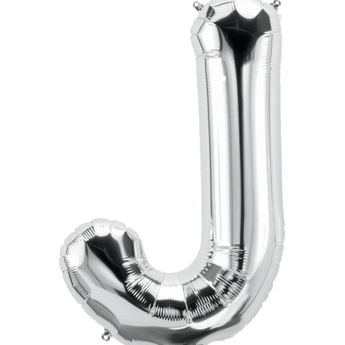 34" Jumbo Silver Foil Letter Balloon
