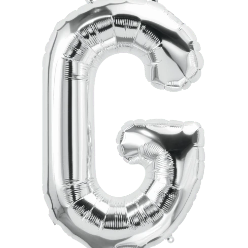 34" Jumbo Silver Foil Letter Balloon